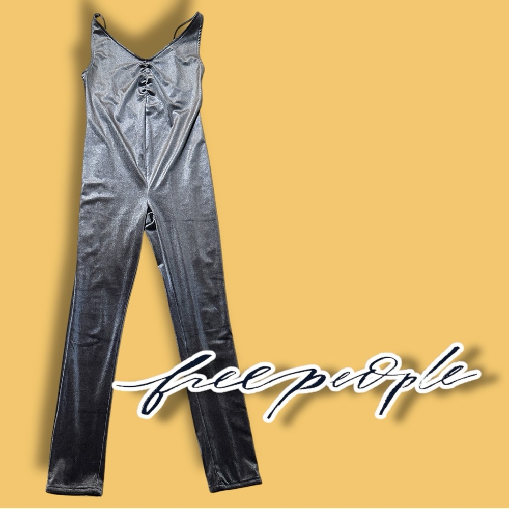 Intimately by Free People Velvet Low Back Cinched Bodice Jumpsuit. Size XS 🕺💃